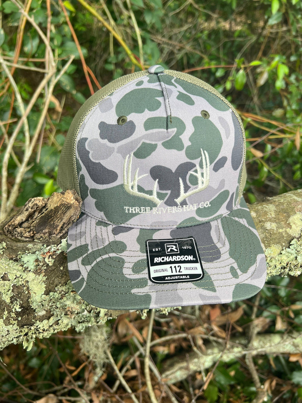 Classic Whitetail Rack - Trucker Snapback Hat - Richardson 112