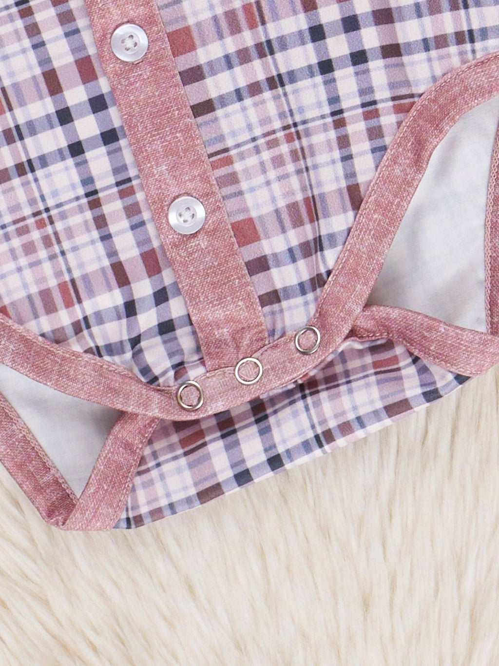 Pocket Button Up Plaid Bubble- Tan