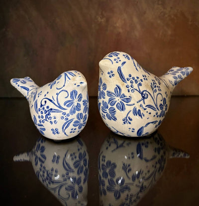 SET OF 2 FLORA BIRDS