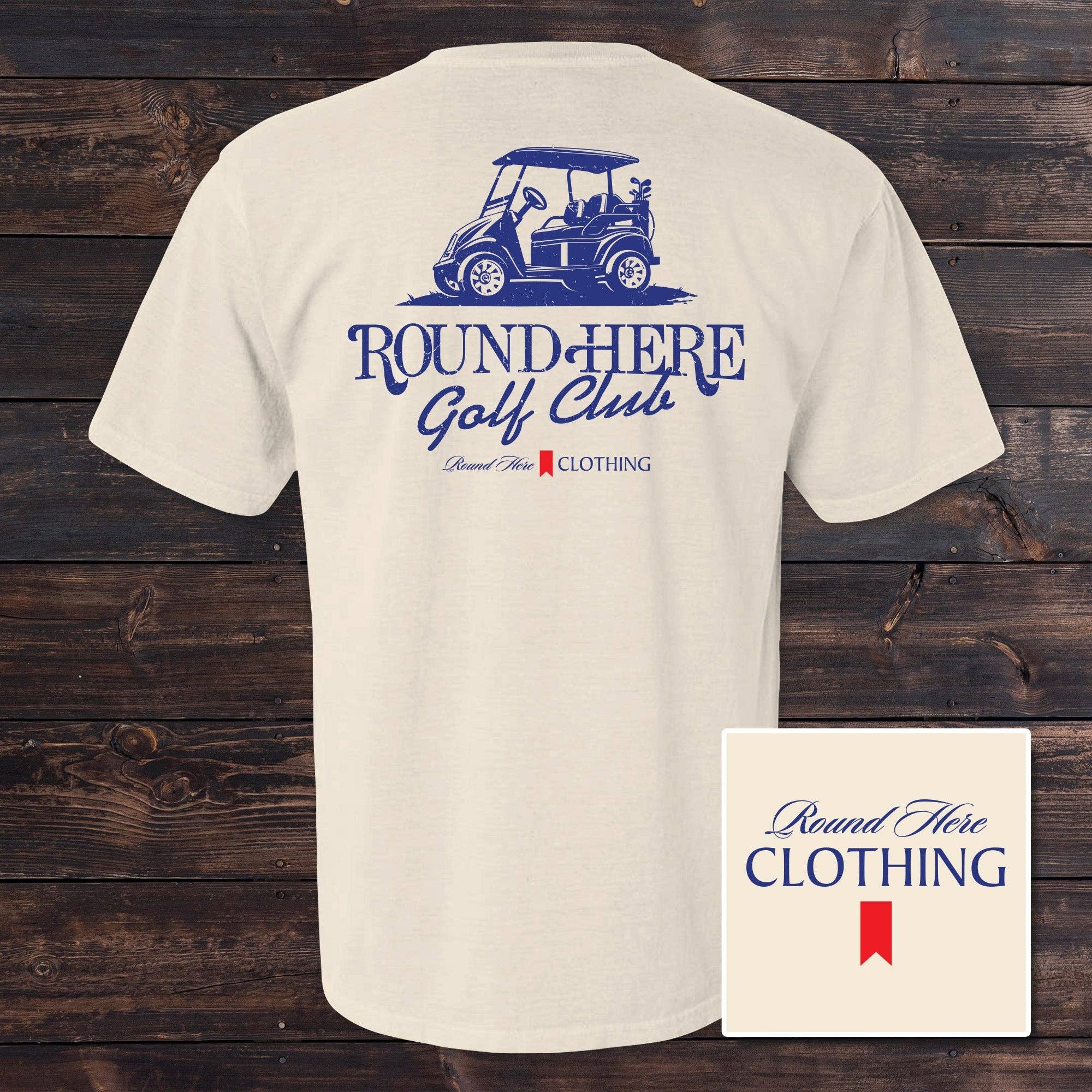 'Round Here Clothing Golf Cart Golf Club