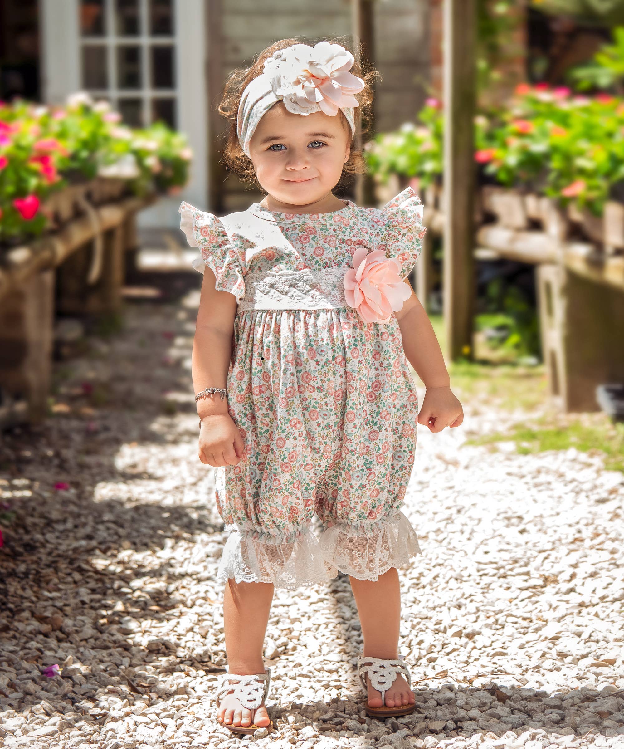 Haute Baby Gabrielle's Garden Bubble Romper forToddlers