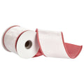Vickerman 4"x5Y Ivory Velvet Striped Taffeta Pipe