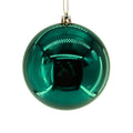 Plastic Shiny Finish Ball Ornament 4" - Emerald