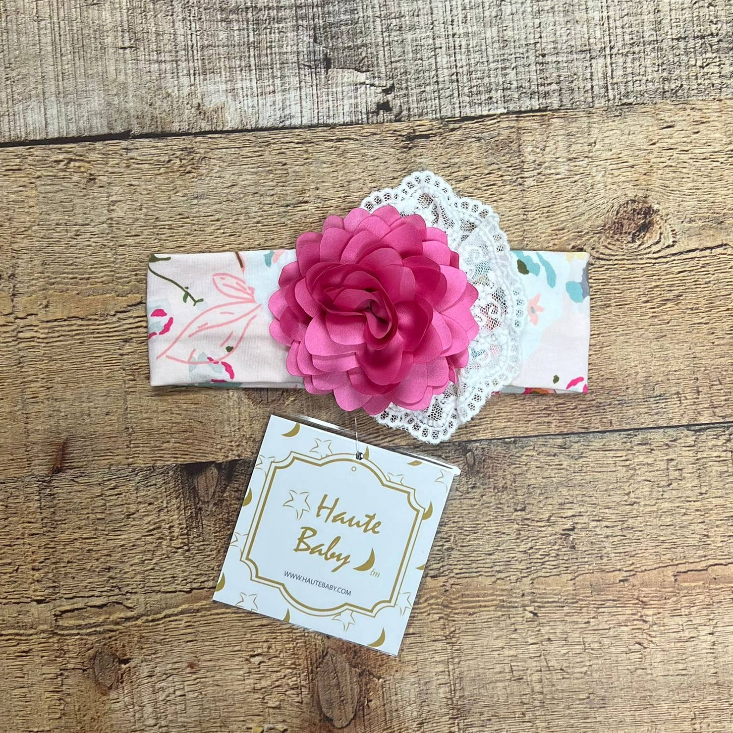 Haute Baby Mums & Roses Girls Headband for Toddler Kids
